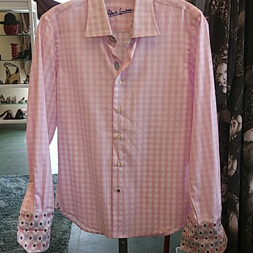 Robert Graham card print shirt